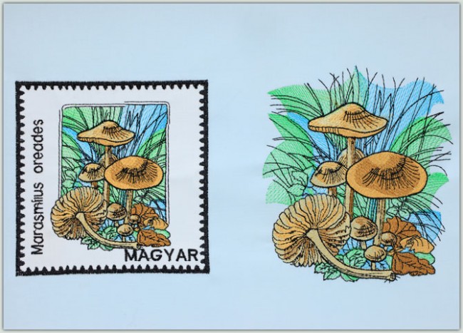BFC1455 Vintage Mushroom Stamps