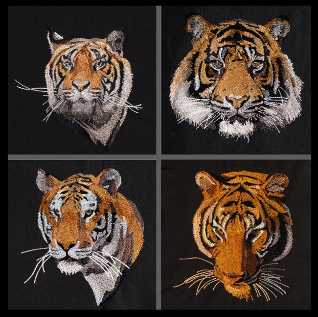 BFC1472 Four Tiger Portraits Thread Kit