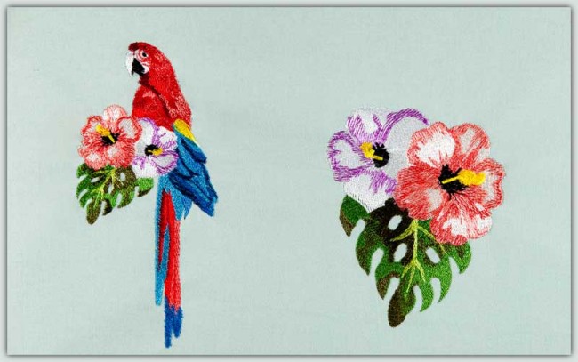 BFC1507 Tropical Birds and Flowers