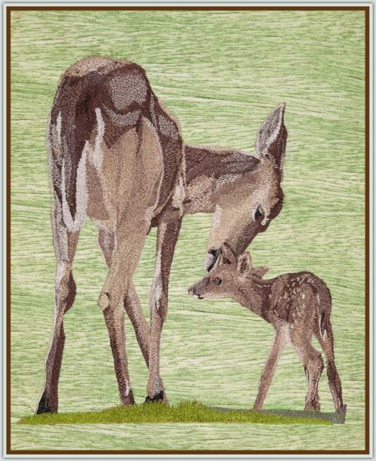 BFC1539 Large Doe with a Fawn
