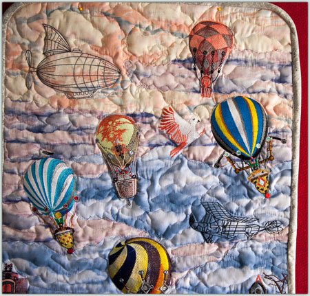 BFC1569 Art Quilt - Steampunk Skies