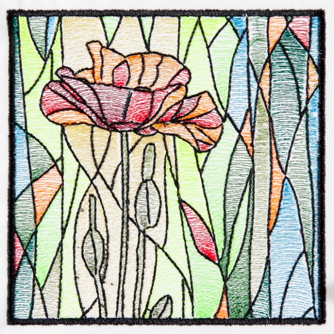 BFC1572 Stained Glass Quilt Squares-Spring
