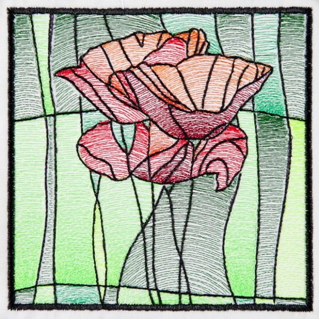 BFC1572 Stained Glass Quilt Squares-Spring