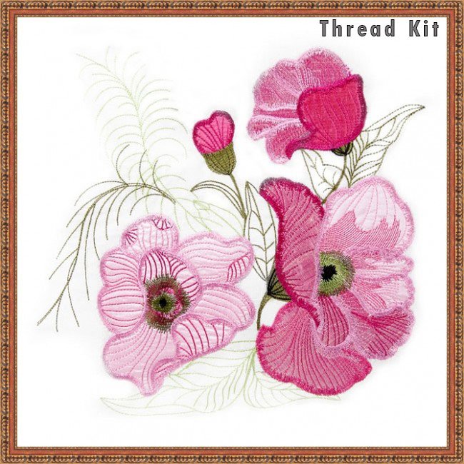 BFC1573 Large Floral Applique Thread Kit