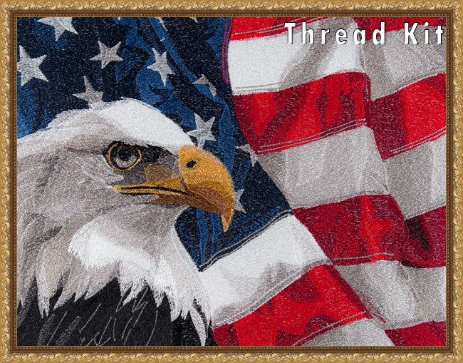 BFC1574 Large Eagle with American Flag Thread Kit
