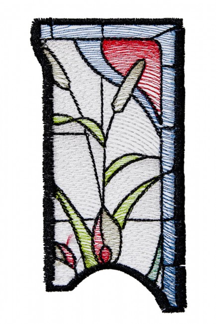 BFC1591 Stained Glass- Lake Vista with Swan