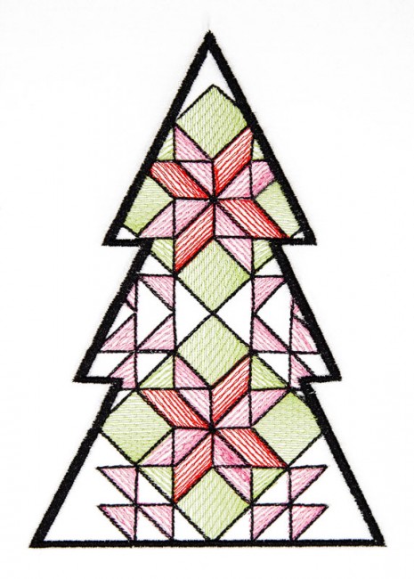 BFC1618 Patchwork Christmas Trees