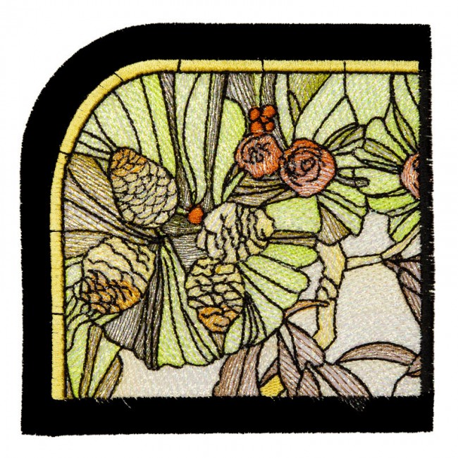 BFC1631 Art Nouveau Winter Stained Glass