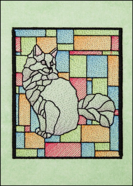 BFC1658 Stained Glass Cats by Fred