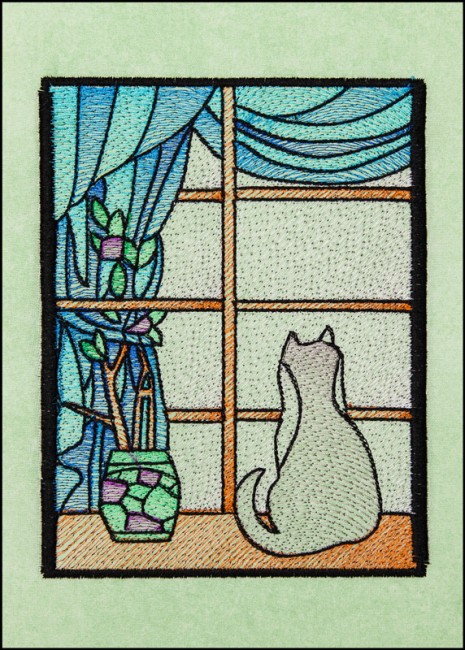 BFC1658 Stained Glass Cats by Fred