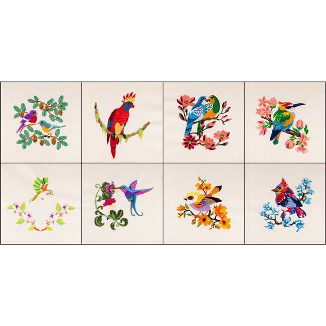 BFC1683 Colorful Ethnic Birds