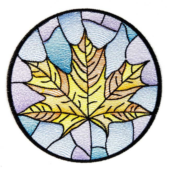 BFC1694 Stained Glass Autumn Quilt Circles