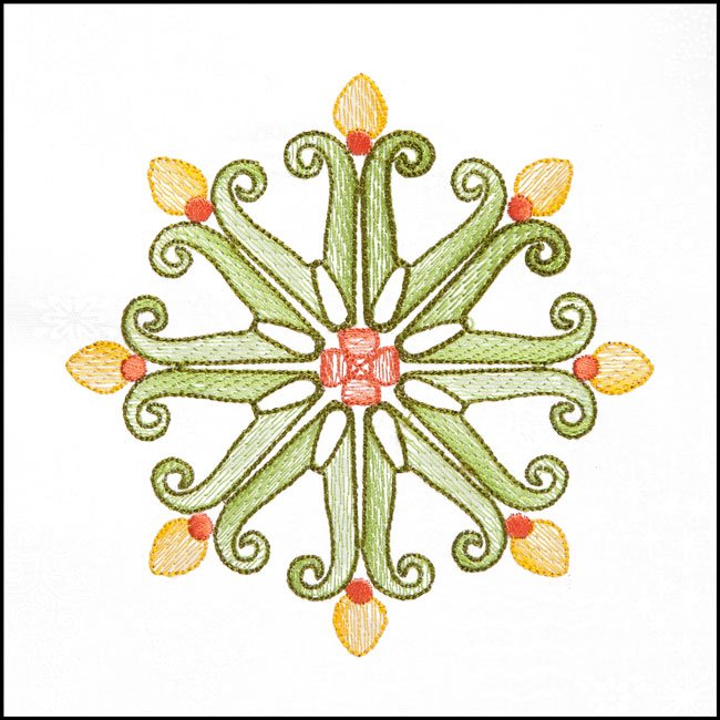 BFC1709 Art Nouveau Floral Quilt Blocks - 10