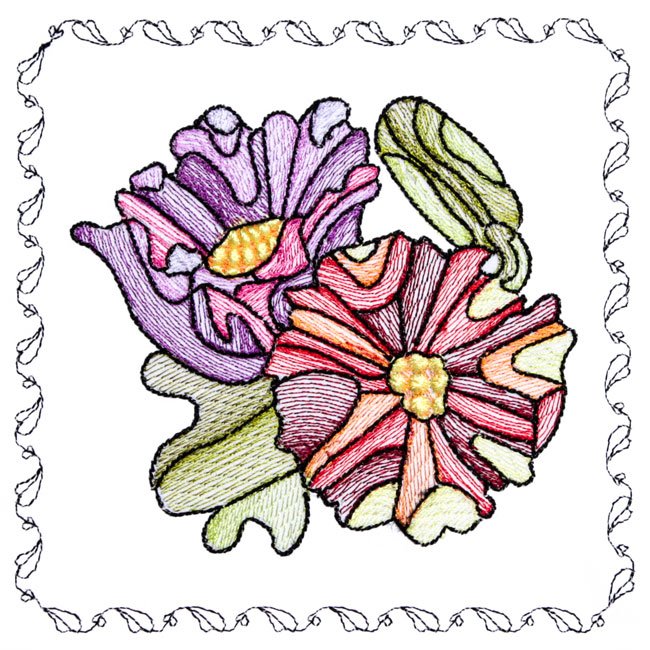 BFC1742 Stained Glass Floral Blocks - 04