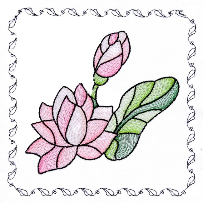 BFC1742 Stained Glass Floral Blocks - 07