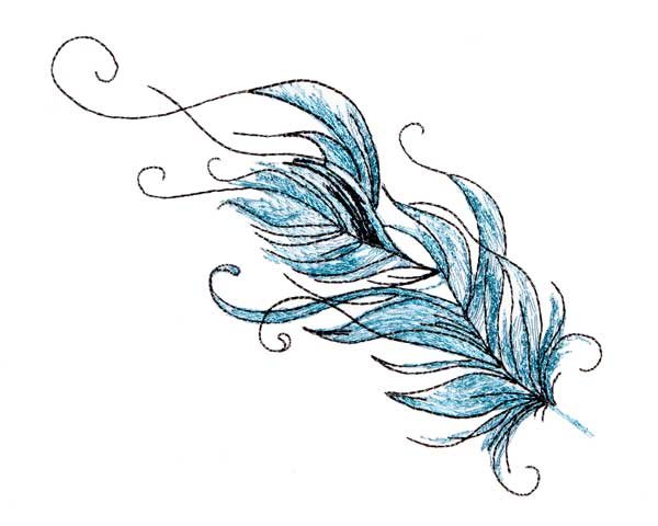BFC1787 Watercolor Feathers