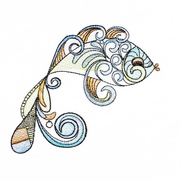 BFC1887 Decorative Art Nouveau Fish FUNSET