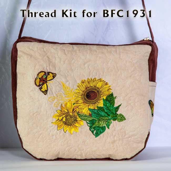 BFC1931 Shoulder Bag with Sunflowers Thread Kit