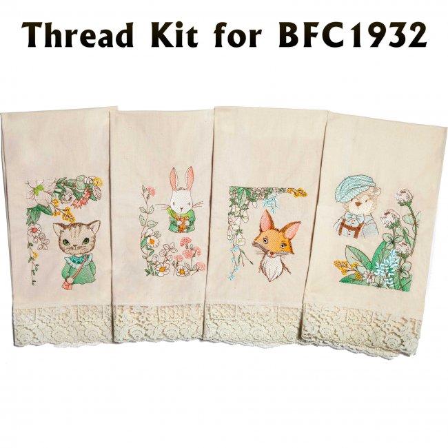 BFC1932 Baby Animals with Flowers Thread Kit