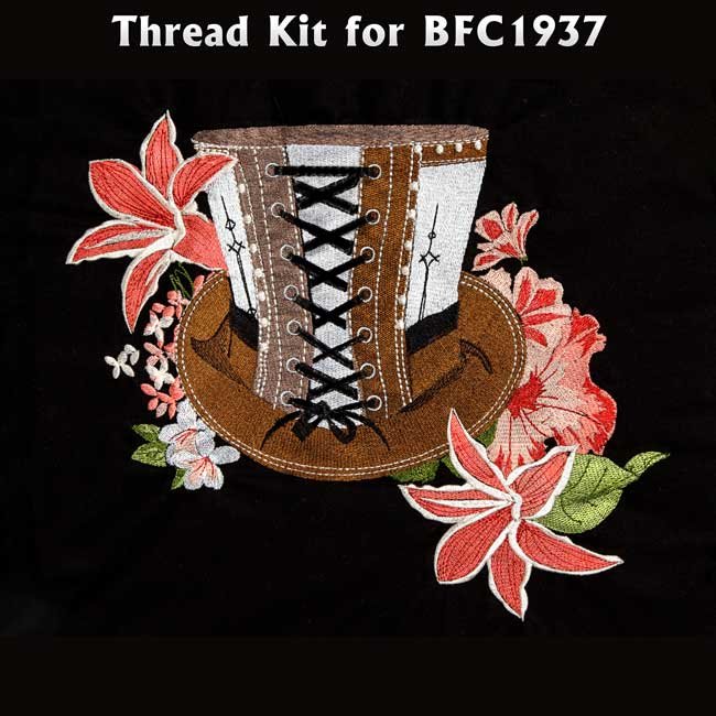 BFC1937 Steampunk Hat and Flowers Thread Kit