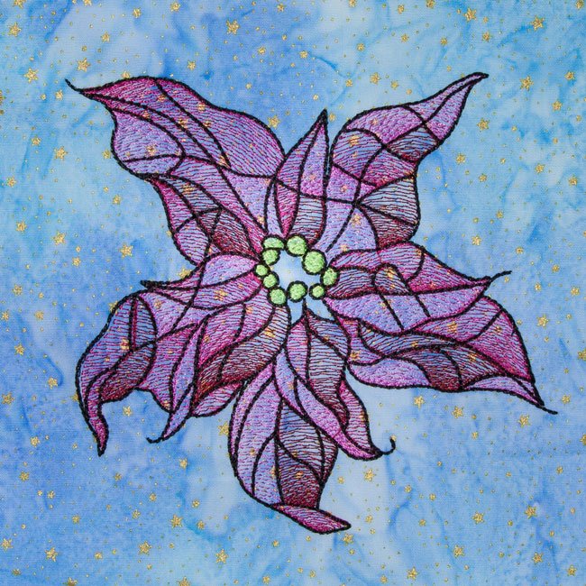 BFC2031 Stained Glass Poinsettias