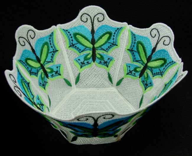 BFC0211 Lace Bowl & Doily Chinese Butterflies