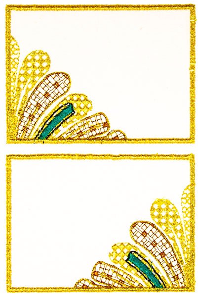 BFC2187 Art Deco in Teal & Gold