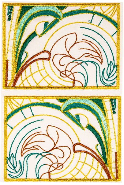 BFC2187 Art Deco in Teal & Gold