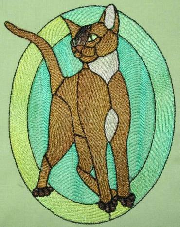 BFC0278 Stained Glass Cats