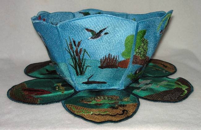 BFC0287 Lace Bowl and Doily The Fishin Hole