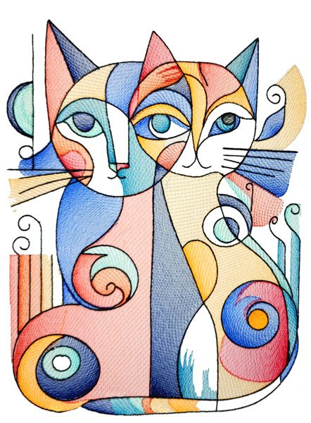 BFC32040 Cats in a Picasso Style