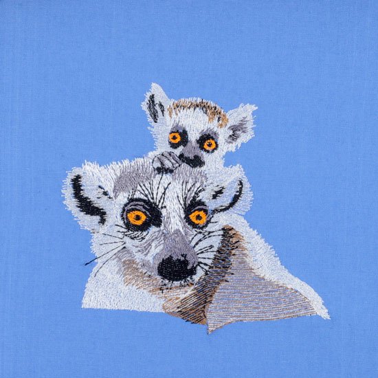 BFC31306 Moma and Baby Lemur Pocket topper