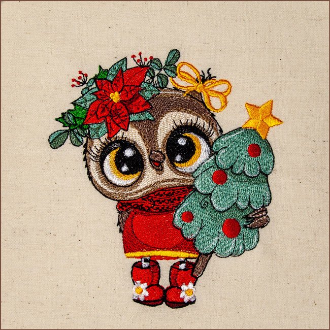 BFC31690 Our Sweet Owl at Christmas