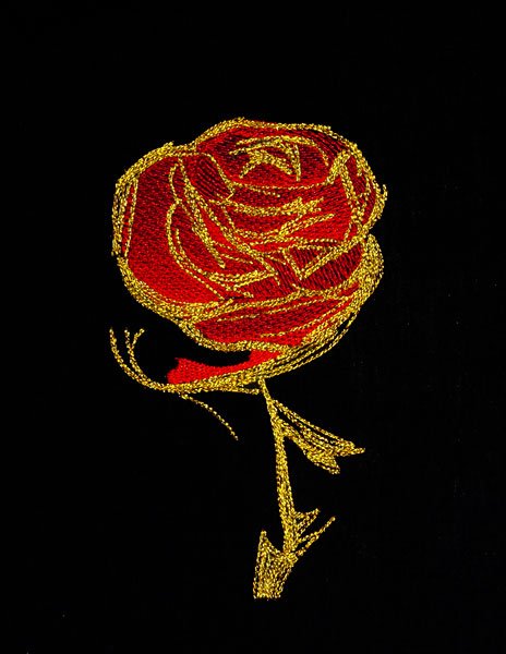 BFC31881 Red & Gold Rose
