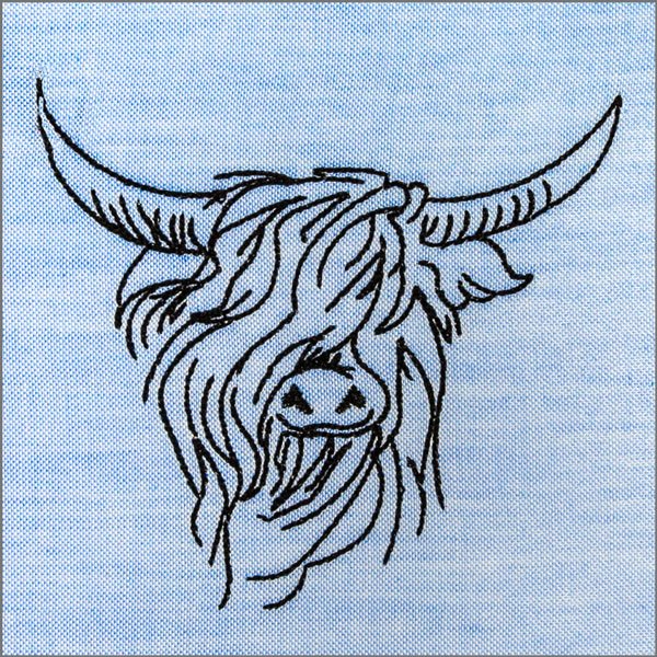 BFC31971 Outlined Highland Cow