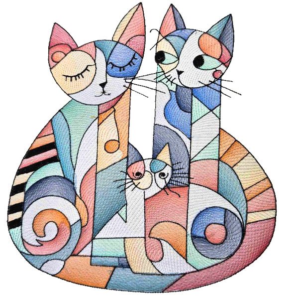BFC32046 Cats in a Picasso Style 5