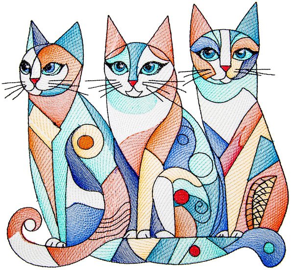 BFC32047 Cats in a Picasso Style 6