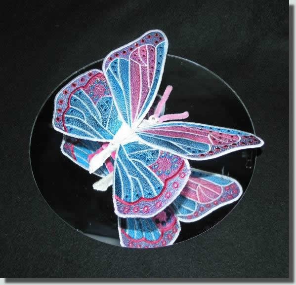 BFC0377 Lace Sculpture 3D Butterflies