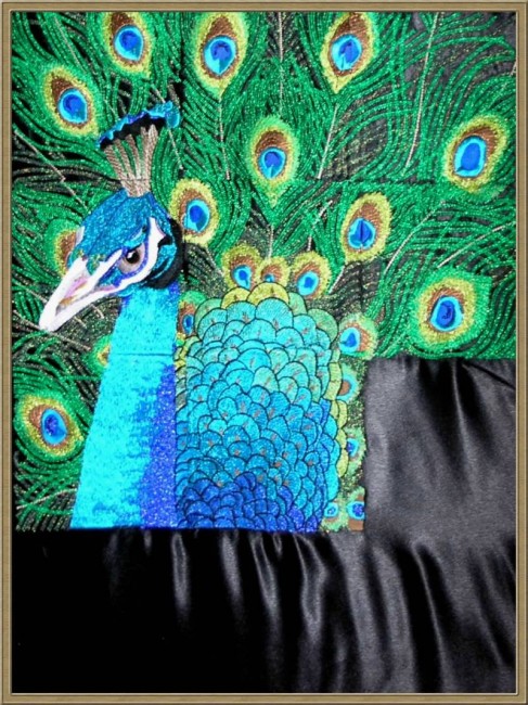 BFC0461 Stained Glass- The Peacock