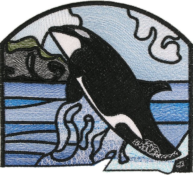 BFC0658 Stained Glass- Orcas