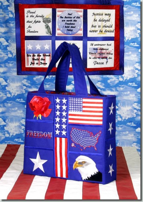 BFC0737 QIH US Freedom Tote Bag