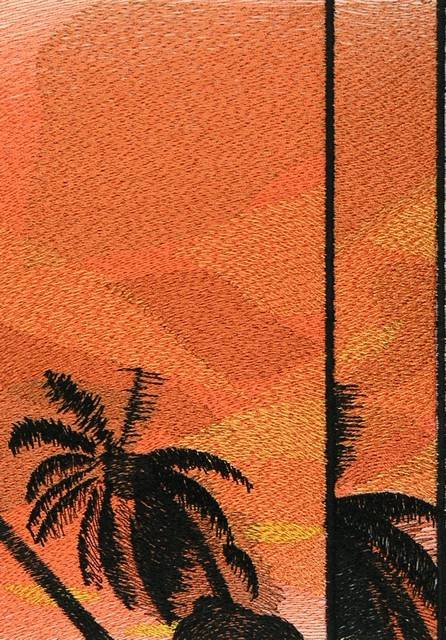 BFC0899 Window - Palm Sunset
