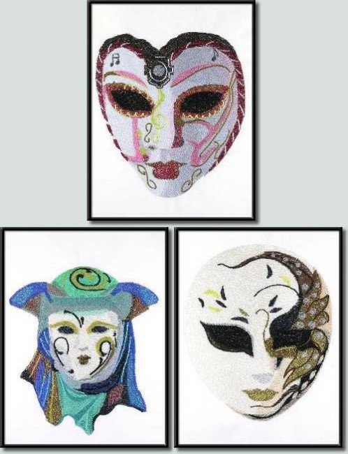 BFC0977 Three Dance Masks III