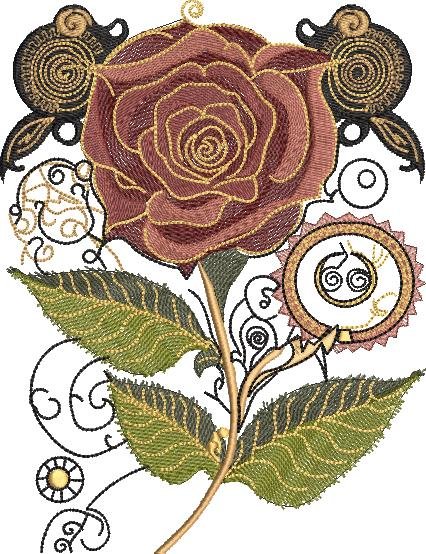 BFC2215 A Softened Steampunk Rose