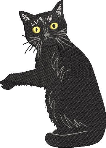 BFC2217 Van Gogh Style Black Cat