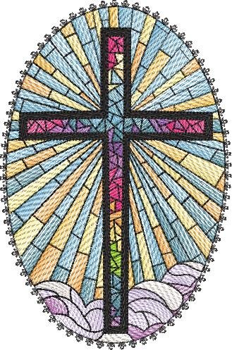 BFC2244 Stained Glass Cross