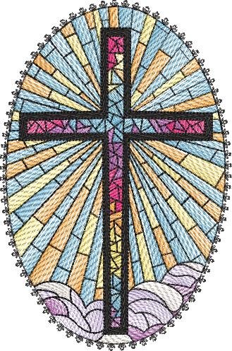 BFC2244 Stained Glass Cross