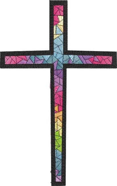 BFC2244 Stained Glass Cross