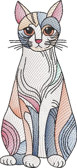 BFC32060 Single Cats in a Picasso Style 1