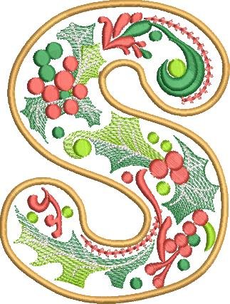 BFC32218 Christmas Applique Alpha S